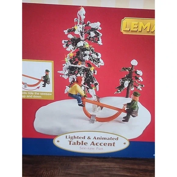 LEMAX Village Collection See-Saw Fun Animated Lighted Table Accent 54324 New Vtg - Picture 3 of 5